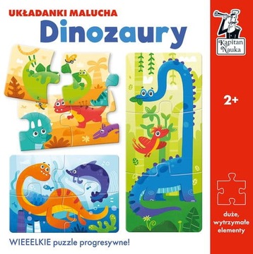 KAPITAN NAUKA Układanki malucha Puzzle Dinozaury