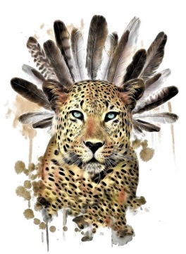 Tatuaż zmywalny tymczasowy TYGRYS 3D piórka