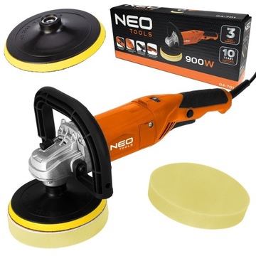 NEO POLERKA SZLIFIERKA SAMOCHODOWA MIMOŚRODOWA 900W 150mm REGULACJA KRĄŻKI
