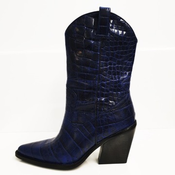 Kowbojki damskie kozaki Bronx 40 buty skórzane