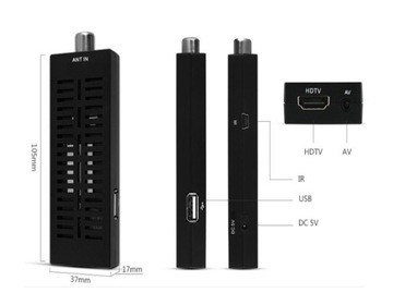 Мини-телевизор HD DVB-T2 HDMI H.265 HEVC-декодер-тюнер