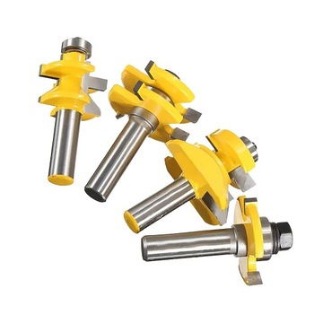 Набор из 4 фрезерных фрез, 1/2\\хвостовик