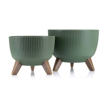 Красивый набор комнатных цветочных горшков GREEN FLOWER POT