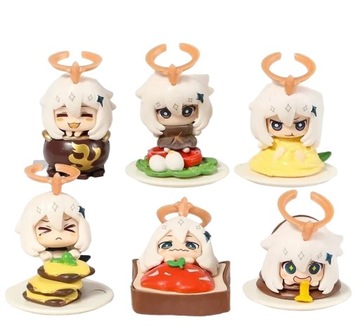 GENSHIN IMPACT FIGURKI ZESTAW ANIME PAIMON 6SZT