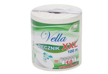 RĘCZNIK XXL BIAŁY PAPIEROWY VELLA 100m 1 ROLKA