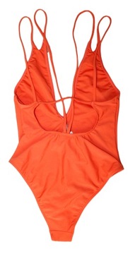Jednoczęściowy strój kąpielowy pomarańczowy S