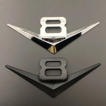 3D металлический черный автомобильный значок на крыло, наклейка на багажник, логотип V6, наклейка V8, эмблема для J
