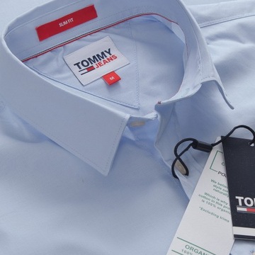 Tommy Jeans koszula męska Tommy Hilfiger Slim Fit Błękitna r.XL