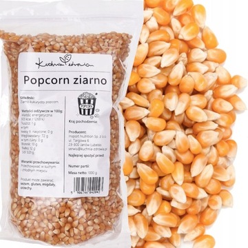POPCORN KUKURYDZA DO PRAŻENIA 1kg ZIARNO BEZ SOLI | KUCHNIA ZDROWIA