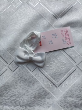 Muszka pojedyncza biała dziecięca 6 cm Baby Colibra