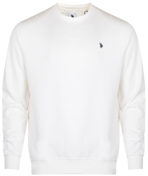 U.S. POLO ASSN. - MĘSKA BLUZA MAX 187 66653 53223 101 BIAŁA BLUZA