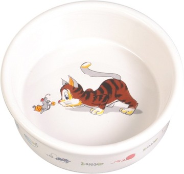 Trixie Miska ceramiczna dla kota Różne wzory ø 11 cm, 200m
