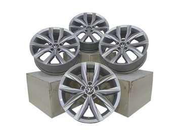 5NA601025B KOMPLET ORYGINALNYCH ALUFELG 7JXR18 5X112 ET43 VW TIGUAN 2015+