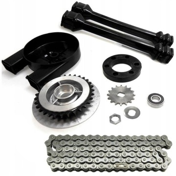 ZĘBATKA PRZÓD TYŁ ŁAŃCUCH GUMY OSŁONA SIMSON SR50