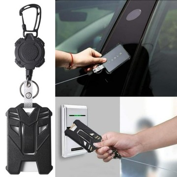 RETRAKTOR Стальной трос HEAVY DUTY Чехол для бейджа с катушкой для ключей