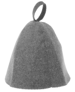 Czapka filcowa do sauny ochronna jasny szary szara
