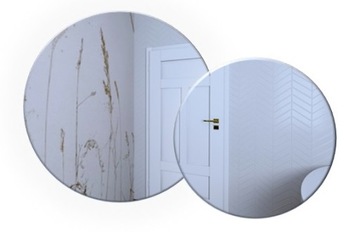 Lustro okrągłe podwójne połączone 60 cm i 90 cm