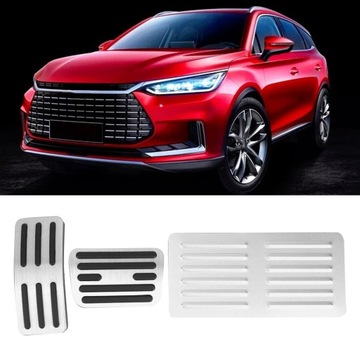 Противоскользящие автомобильные тормозные колодки, комплект алюминиевых чехлов на педаль