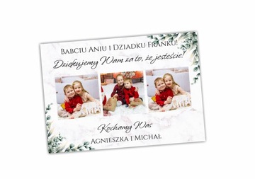 Prezent na Dzień BABCI, Dzień DZIADKA magnes + 3 zdjęcia