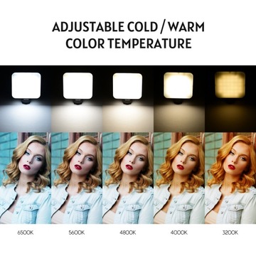 Andoer KM-72B Мини-светодиодная видеолампа RGB цветная