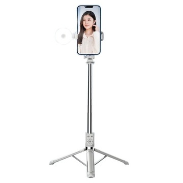 Tripod Stand Phone Clip Holder LED Light Desi