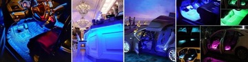 ОСВЕЩЕНИЕ САЛОНА АВТОМОБИЛЯ RGB 48 LED + УПРАВЛЕНИЕ ПРИМЕНЕНИЯМИ