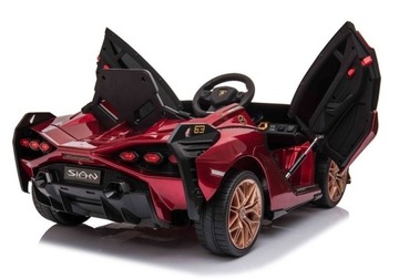 ДЕТСКИЙ АККУМУЛЯТОРНЫЙ АВТОМОБИЛЬ LAMBORGHINI SIAN PAINT PILOT EVA LEATHER LED