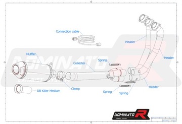 MT 09 2021 - 2023 Low Level Układ wydechowy tłumik HP3 DOMINATOR