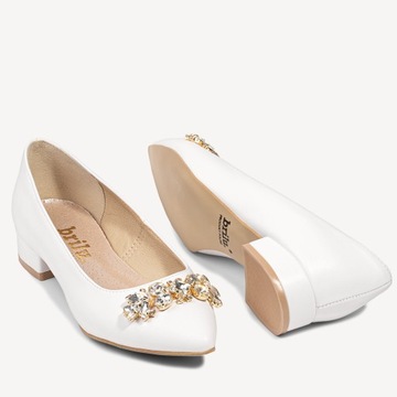 BRILU СВАДЕБНЫЕ БАЛЕТЫ С ДЕКОРАЦИЕЙ, БЕЛЫЕ 40