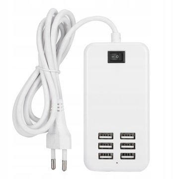ŁADOWARKA USB X6 30W TELEFONU SIECIOWA UNIWERSAL