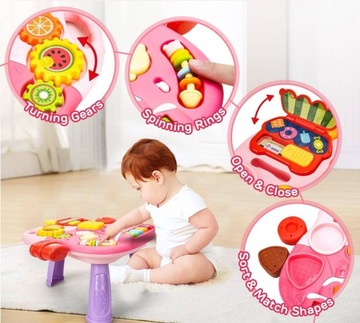 ИНТЕРАКТИВНАЯ ОБУЧАЮЩАЯ ПАНЕЛЬ ДЛЯ ДЕТЕЙ 2 В 1, ПИАНО 2 В 1, ИНТЕРАКТИВНАЯ НАСТОЛЬНАЯ ЕЗДА УОКЕР-ПУШЕР