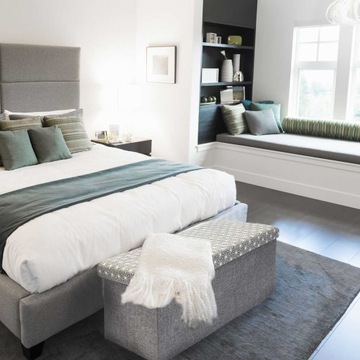 Intesi Velse светло-серый черный пуф с принтом