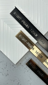 Откос для душа 120 СМ МАТОВЫЙ НИКЕЛЬ INOX Правый - REA