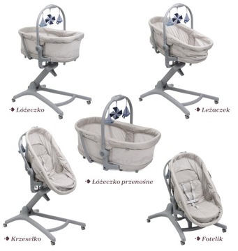 CHICCO BABY HUG PRO БЕЖЕВЫЙ ЛАТТЕ 5В1 СТУЛ-ЛЮЛЬКА СТУЛ-КРОВАТЬЯ