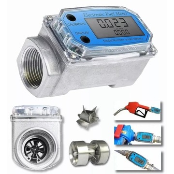 PRZEPŁYWOMIERZ TURBIN LCD 10-100 L/MIN