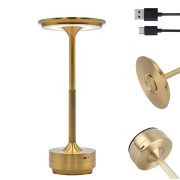 ELEGANCKA NOWOCZESNA LAMPA STOŁOWA LED BEZPRZEWODOWA STEROWANIE DOTYKOWE