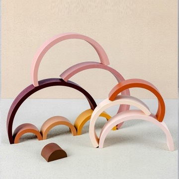 Montessori Wooden Toys for Babies Rainbow Sta