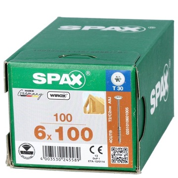 Wkręty konstrukcyjne SPAX 6x100 ciesielskie 10szt