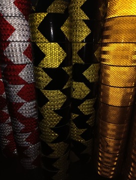 Светоотражающая контурная ЛЕНТА 5 м, желтая, микропризматическая с предупреждением