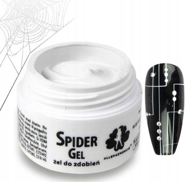 SPIDER GEL ŻEL DO ZDOBIEŃ UV GEOMETRYCZNE WZORY BIAŁY