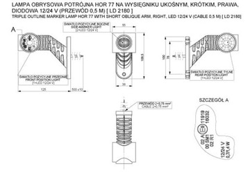 Габаритный фонарь УГЛОВОЙ КОРОТКИЙ МАЛЕНЬКИЙ СВЕТОДИОДНЫЙ 12В 24В НАБОР Л+П