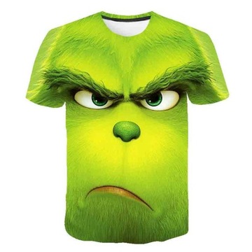 KOSZULKA MĘSKA GRINCH ZIELONA 3D T-SHIRT - XL