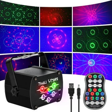 PROJEKTOR DYSKOTEKOWY KULA DISCO REFLEKTOR LASER LED RGB UV