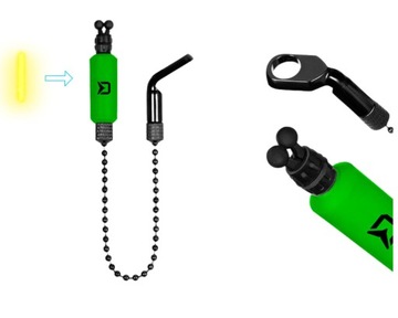 Sygnalizator brań na świetlik Hanger Delphin ROTA Chain ZIELONY