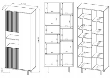 Комплект для гостиной Nubia, кахмир или черный