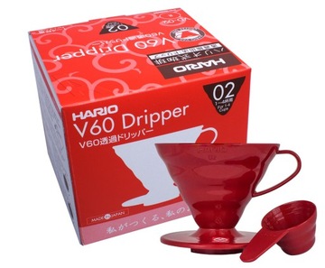 HARIO DRIP V60-02 КРАСНЫЙ + КОРИЧНЕВЫЙ БУМАЖНЫЕ ФИЛЬТРЫ 100 шт.