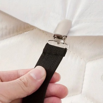 НАТЯЖНЫЕ ЗАЖИМЫ, РАНЬШИЕ, 4 ШТ, РЕГУЛИРУЕМЫЕ ЛЕНТЫ ДЛЯ КРОВАТИ, ПРОСТЫНЬ