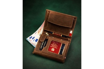 Мужской кожаный кошелек Патриотик RFID 5107