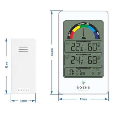 МЕТЕОСТАНЦИЯ ТЕРМОМЕТР ВЛАЖНОСТИ ЧАСЫ BIOWIN