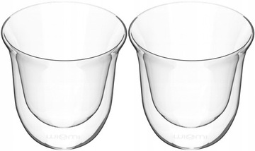 SZKLANKI PODWÓJNE DNO TERMICZNE DO KAWY DOUBLE ESPRESSO MIOWI 2 SZT 80 ML
